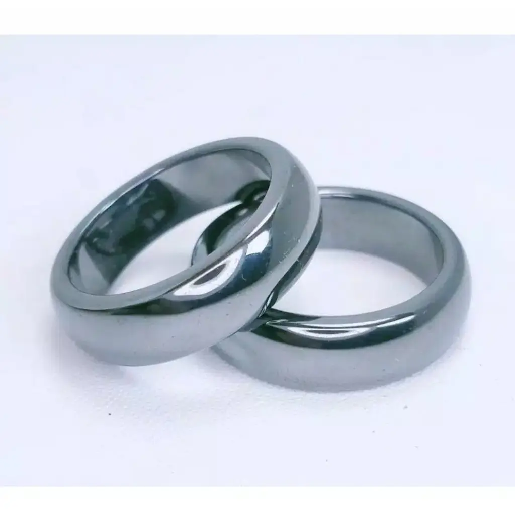 Cincin kesehatan Hematitie Cincin Magnet Kesehatan Pria Wanita Model Polos Bisa Menyerap Penyakit