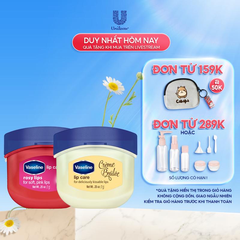 Combo 2 Sáp Dưỡng Môi Vaseline Care 7g (tùy chọn)