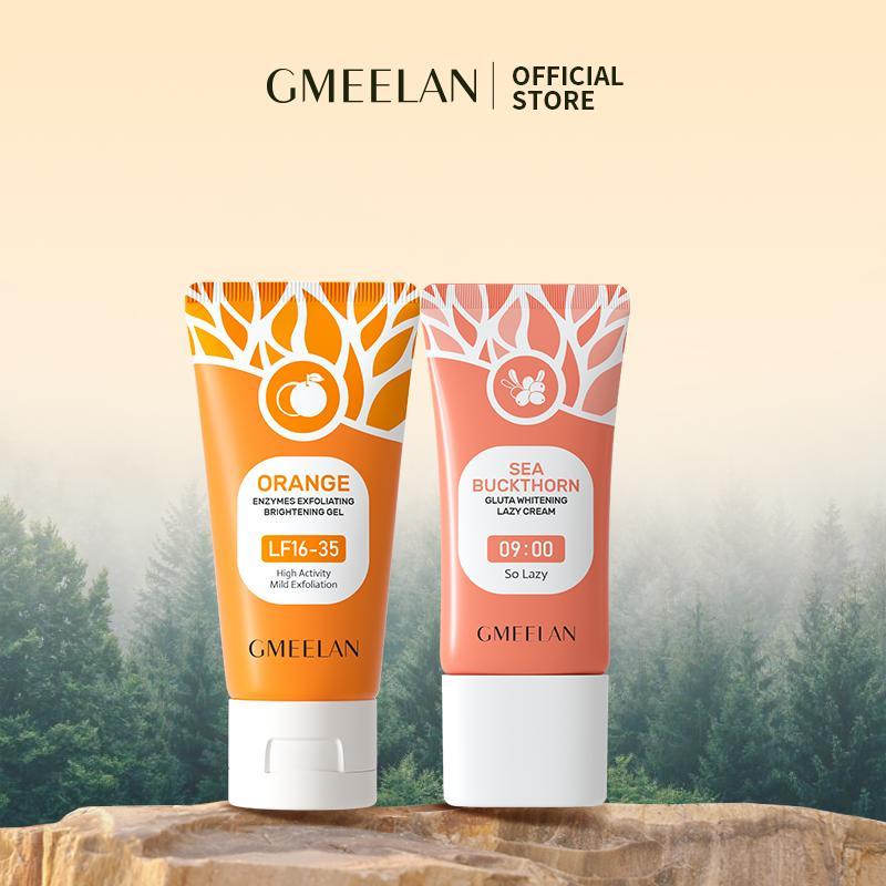【LIVE KEM+GEL COMBO 1+1 GMEELAN ORANGE EXFOLIATING Gel Tẩy Tế Bào Chết 50g + Lazy Cream Kem cho người Glutathione 30g