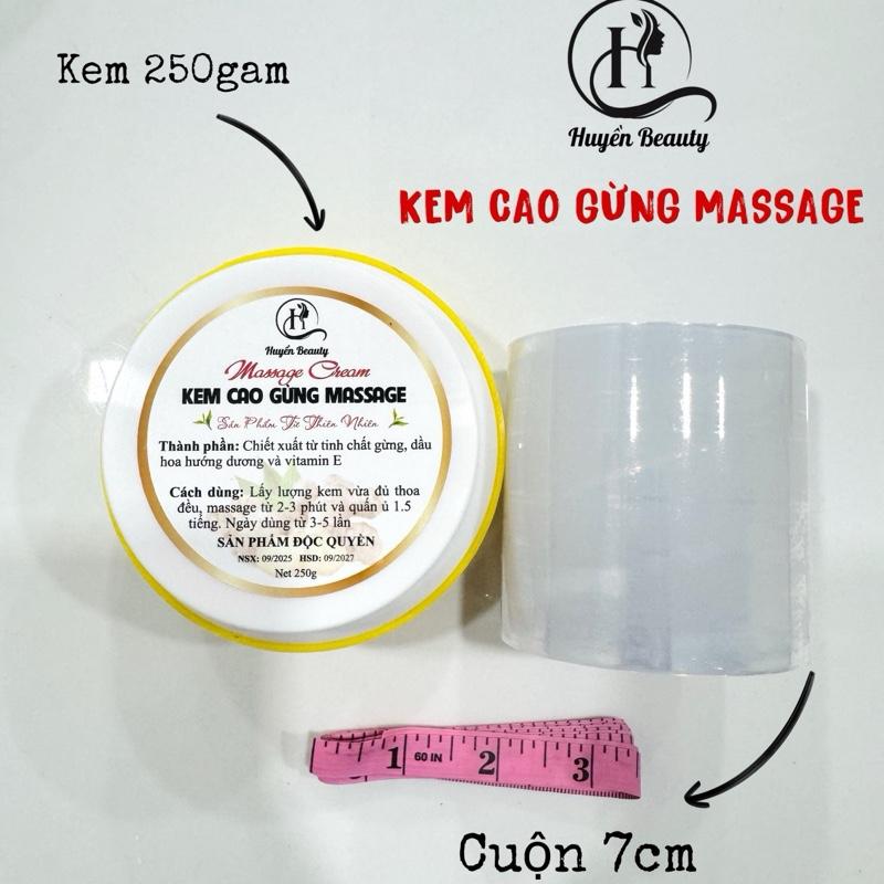  Combo Kem Cao Gừng Massage 250g Cuộn 7cm- Huyền Beauty Shop. 
