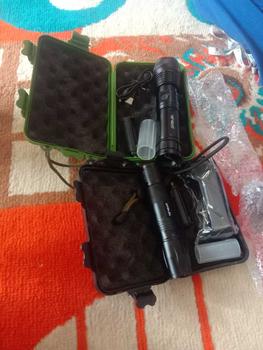 Product Review of Senter Super Terang Waterproof LED Rechargeable Baterai Tactical Anti Air Lampu SWAT Zoom Murah Free Charger from A**A 0