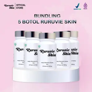 BUNDLING 5 BOTOL RURUVIE Skin Suplemen Vitamin Kulit Cerah Glowing Alami BPOM