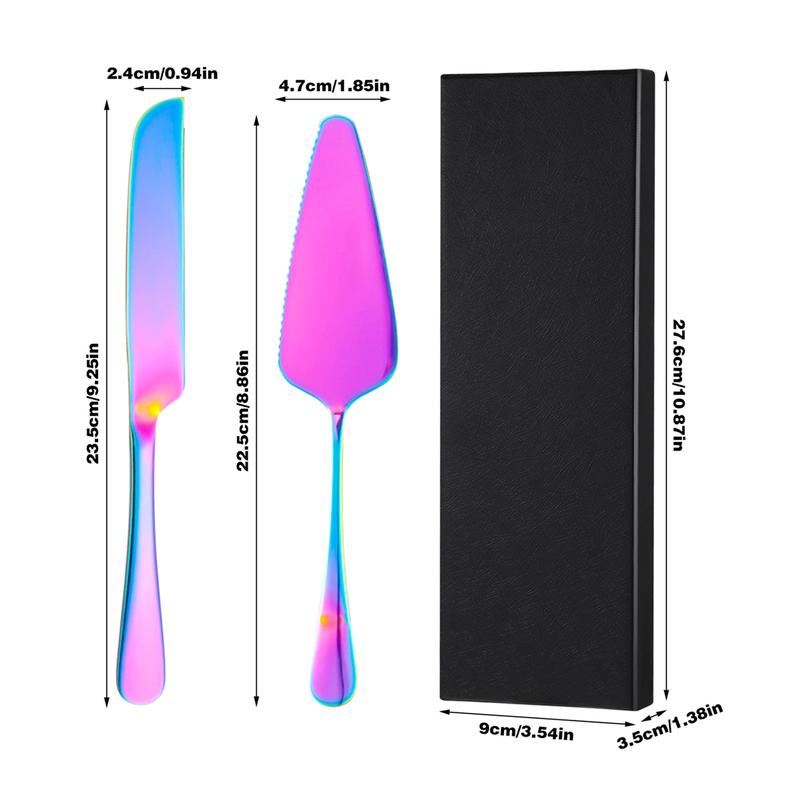 Product Introduction of 2pcs/set Stainless Steel Cake Cutter Pizza Shovel Set 31