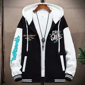 Stay Safe Baseball Jacket Pria Wanita - Jacket Varsity Basebal Kekinian Terbaru