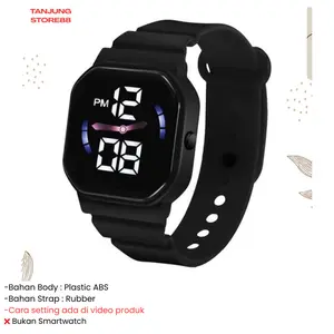 TJ Jam Tangan Pria Wanita LED Digital Rubber Fashion WATCH HIGH QUALITY RM062 Quartz