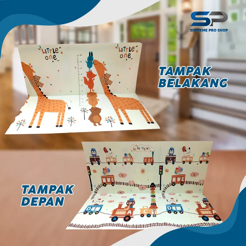 Supreme Pro Shop Playmate bayi karpet lipat playmat tikar bayi foam XPE 1cm-2cm-1.5cm 115*180cm/180*200cm Matras bayi playmat foam lipat luar ruangan Karpet Lipat untuk Berkemah 6