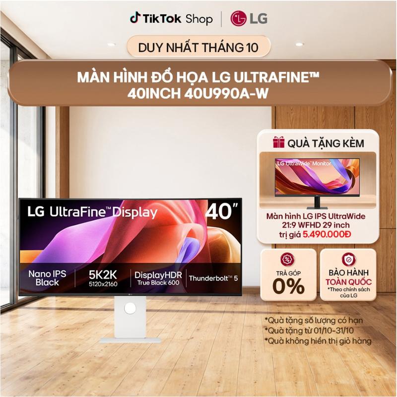 Màn hình đồ họa LG UltraFine 40inch 40U990A-W , Nano IPS Đen 5K2K với Thunderbolt 5