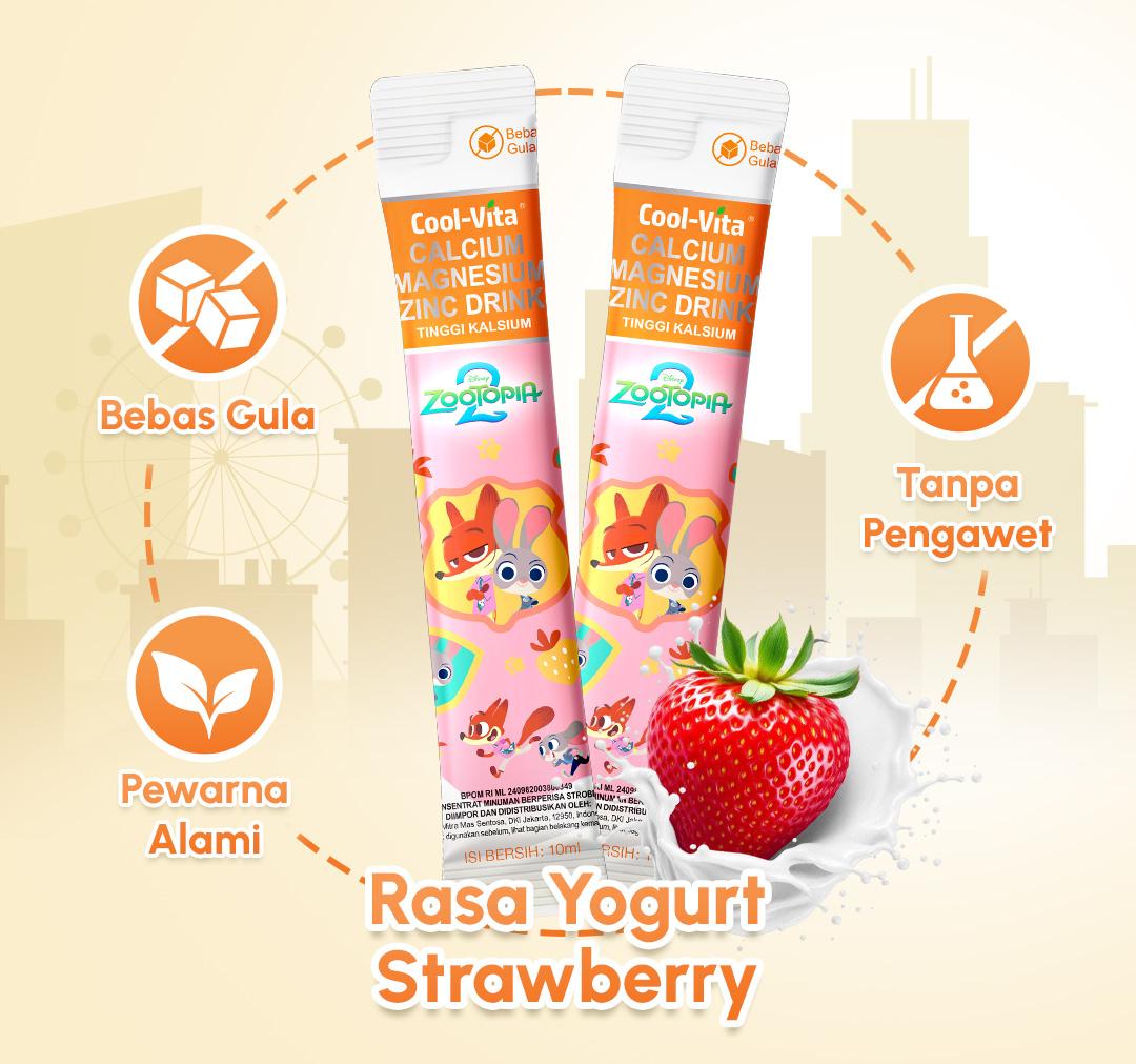 [AIO A] Cool-Vita - Disney Toy Story 5 - 2 Box CalMagZinc Drink 20 Sachet Rasa Strawberry Yogurt Kalsium Magnesium Zinc Vit D3 Suplemen Kesehatan Untuk Anak 3 Tahun dan Dewasa | Suplemen Vitamin Bantu Penuhi Nutrisi Anak | BPOM & HALAL