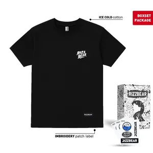 RIZZBEAR Kaos Distro Brand Original Circle Mark T-Shirt Black
