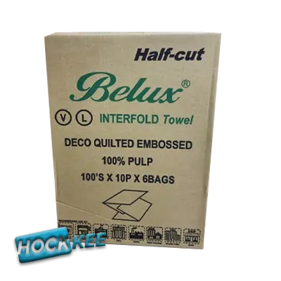 Lfold half cut / Serviete / Napkin / Tissue paper (Per Carton 60pkt/125sheets) Quilted Embossed tissuepaper