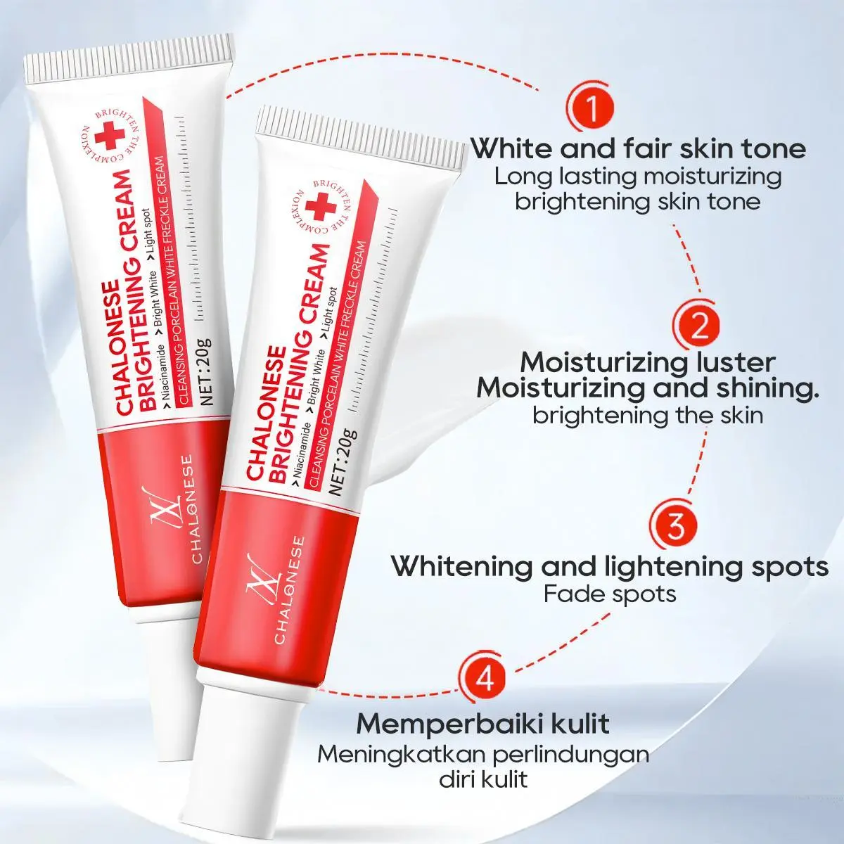 PROMO CHALONESE BPOM CREAM WHITENING AND FRECKLE REMOVAL Perawatan Wajah Pelembab Hitam Niacinamide Moisturizer Facial Muka Mencerahkan