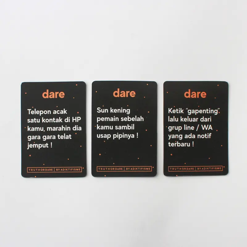 Kartu Truth or Dare Edisi Kedua Adiktifisme 5