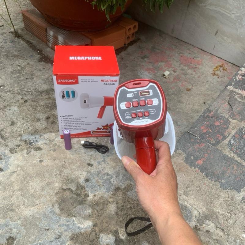  Loa Phóng Thanh 918 Kem 2 Bin Sạc 1 dây  Sạc - có cổng usb khe thẻ nhớ  Loa Dùng Thu Âm Thanh và Phát Âm Thanh Đa Dạng - công suất 50W chuyen dùng bán hàng dạo am thanh to tiếng lớn không có cổng usb và thẻ nhớ 