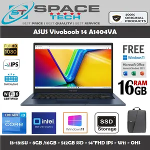 ASUS Vivobook 14 A1404VA i3-1315U 8GB 256GB/512GB SSD 14"FHD Win11 OHS