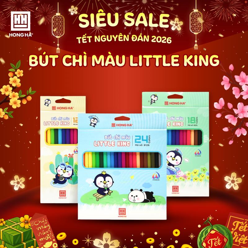  Bút chì màu Hồng Hà chì tô màu vẽ phác họa Woong  12 18 24 màu  màu tươi sáng an toàn với trẻ nhỏ học sinh tô màu tranh mỹ thuật - 8124 8125 8126 