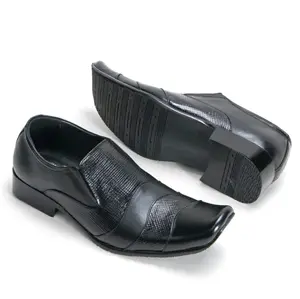 Sepatu Pantofel Kulit Asli Pria Hitam 663 KT HARGA GROSIR