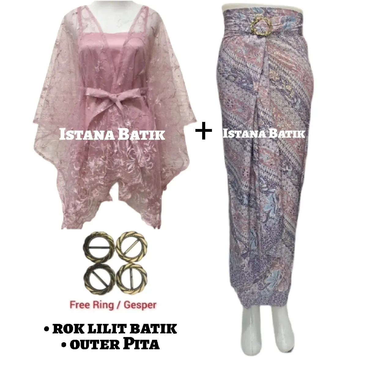 rok lilit batik+outer Pita kebaya cantik kebaya breameid lamaran Wisuda kekinian