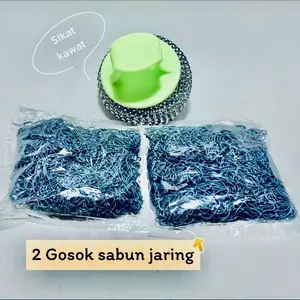 Sikat Kawat Alumunium 1 & Gosok Jaring Isi 2 Spons Plastik Multifungsi untuk Peralatan Dapur dengan Pegangan Plastik Nyaman dan Tahan Gores Aluminium Piring Sikat Kawat Alumunium 1 & Gosok Jaring Isi 2 Spons Plastik Multifungsi untuk Peralatan Dapur dengan Pegangan Plastik Nyaman dan Tahan Gores Aluminium Piring