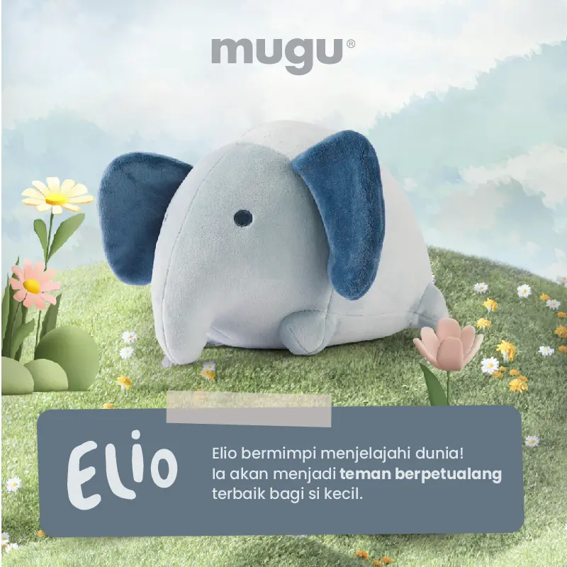 Mooimom x mugu Mainan Bayi Boneka Karakter | Mugu Stuffed Doll 7