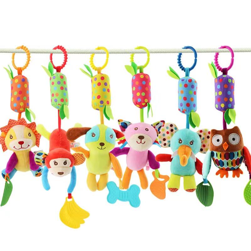 Product Introduction of Baby Kids Rattles Toys Stroller Pram Crib Hanging Soft Plush Toys Animal Clip Bells Toys,Wind chimes baby stroller pendant newborn 0-3 years old baby toys 0