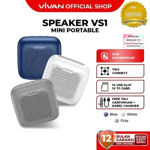 Speaker Bluetooth VIVAN VS1 Mini Wireless Audio Portable Mega Bass Waterproof IPX5 Hi-Fi - Garansi Resmi 1 Tahun