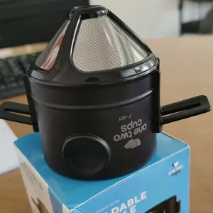 Filter Penyaring Kopi Portable Cone Coffee Dripper - F-402 Alat Cangkir Kitchenware panduan hitam