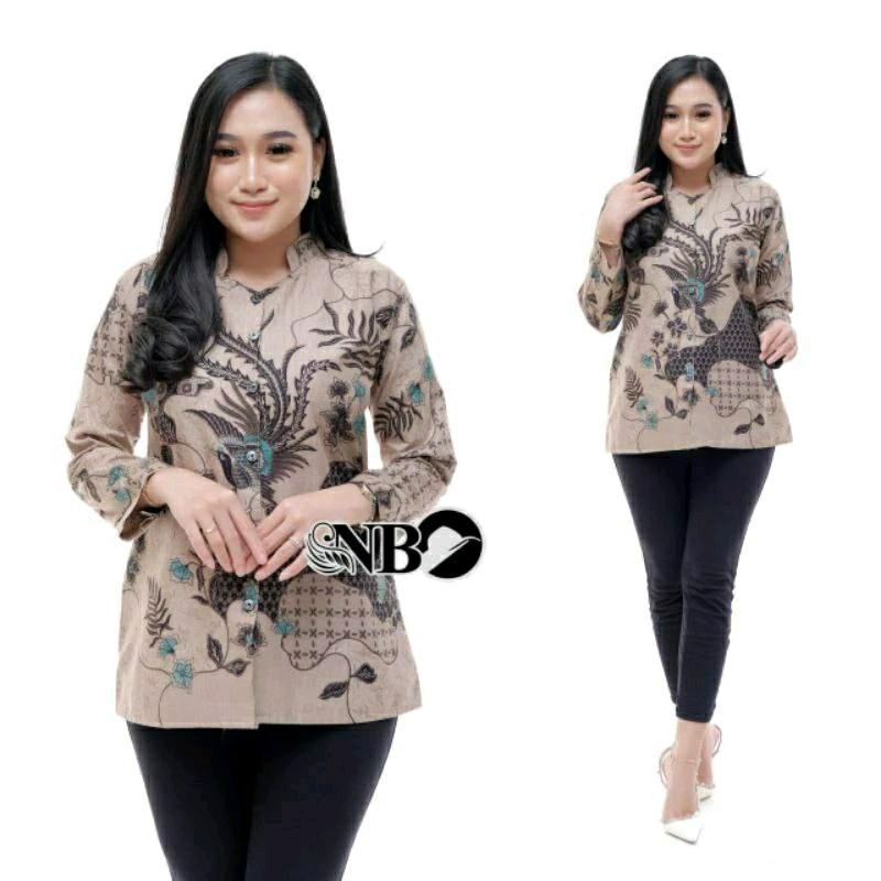 Atasan Batik wanita Jumbo Ukuran XXL XXXL 4L 5L Lengan Panjang Terbaru 2