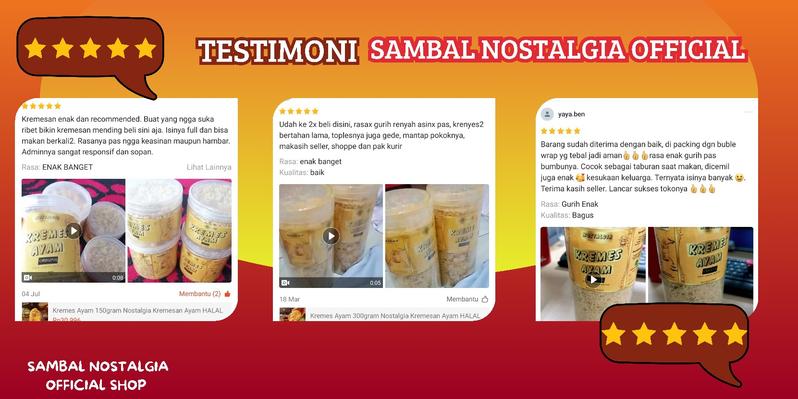 Product Introduction of Kremes Ayam Nostalgia 150gram Makanan Food Snack Merah Oil Cemilan keripik & camilan isi Putih Pedas snack cemilan kremes  ayam makanan instan kremes kraton capung snack Kering Kerupuk 48