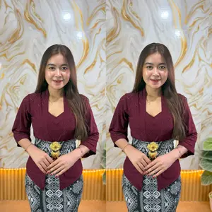 Kebaya strech Viory/ Tangan Lonceng/kebaya moderen/tradisional/terlaris/kebaya jadi bali Wanita Kondangan Wisuda Mewah Panjang Baju Dewasa Dress Atasan Pesta