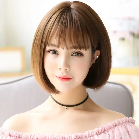 Wig Rambut Pendek Lurus Wanita MF-050 / COD - READY STOK / Berkualitas Korean Version Wig Short Hair Women's 54 9 / MF- 050