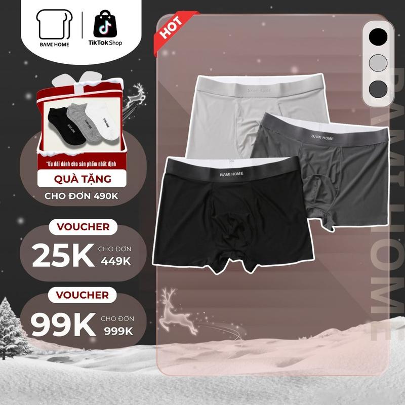 Quần boxer nam cao cấp quần sịp nam co giãn thoáng khí kháng khuẩn form thoải mái khi mặc QS05 BAMIHOME store