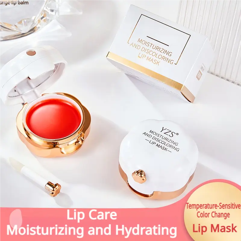 Mặt nạ môi dưỡng ẩm, nhạy cảm với nhiệt độ, đổi màu, mặt nạ môi ngủ, dưỡng ẩm cho môi khô và làm cho chúng mềm mại, giúp làm mờ sắc tố môi, sản phẩm nuôi dưỡng cho môi, để chăm sóc môi