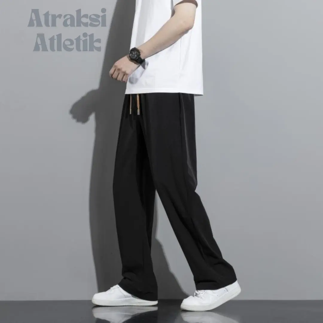 Celana Pria Celana Cepat Kering Panjang Keren Ringan Bernapas Elastisitas Pants Kain Melar Nyaman Casual