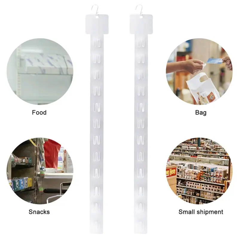 10 PCS GANTUNGAN JUALAN RAK SNACK DAGANGAN CIKI SABUN GANGUNG RENTENG PELUBANG MULTIFUNGSI DISPLAY MAKANAN CLIP STRIP HANGER 6