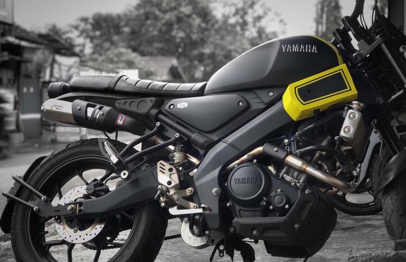 Product Introduction of Knalpot Scrambler PNP XSR155 Original Spartans Muffler 5