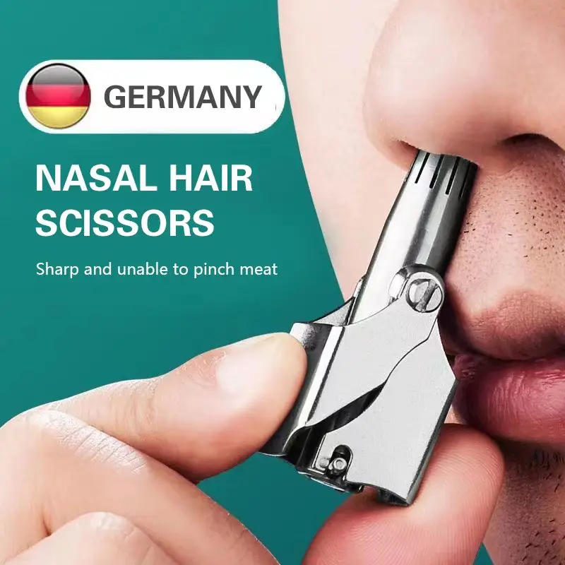 Stainless Steel Manual Nose Hair Trimmer Nose Hair Cleaner Nose Hair Scissor Skincare Comfort