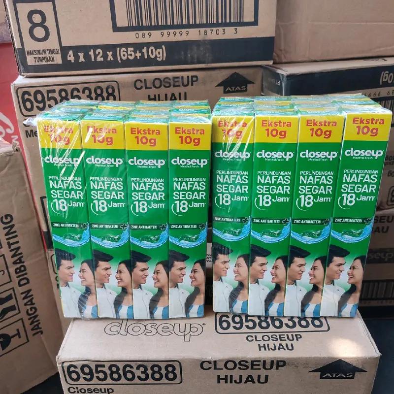 12 Pcs Closeup ukuran 65+10 gr 0