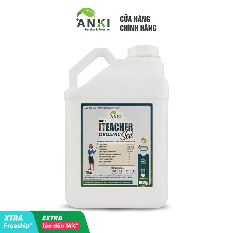   MỚI  Can 5 Lít Phân bón ITEACHER SOIL nhập khẩu nguyên Zin từ Châu Âu - Bậc thầy cải tạo đất giúp tăng khả năng giữ nước cải thiện cấu trúc đất,.. 