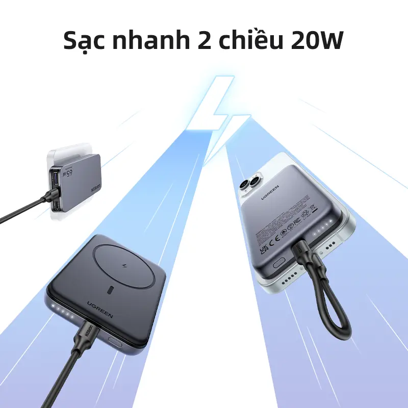 【Free Gift】UGREEN 7.5W Wireless 10000mAh PD20W, Pin Sạc Dự Phòng Không Dây Từ Tính, Sạc Nhanh, Tương Thích iPhone 15/16/17 Pro Max, | BigBuy360 - bigbuy360.vn