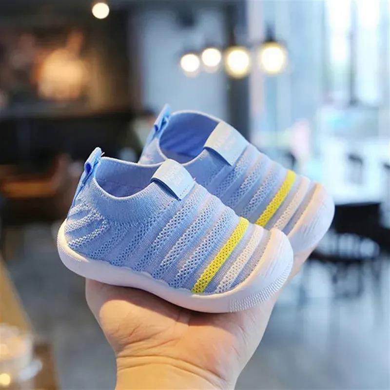 Product Introduction of Anti-skid toddler shoes, comfortable for kids and babies, for girls and boys, solid color, fashion, breathable mesh shoes, soft soles, lightweight shoes, shoes socks, for 0-2 years soft sole shoes 15
