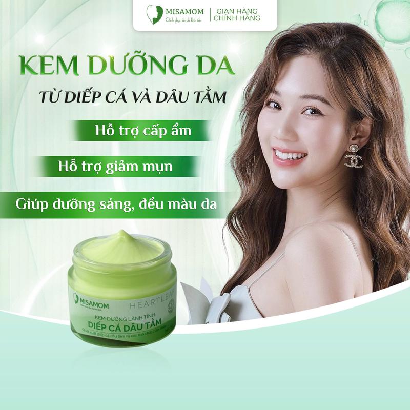 Kem Diếp Cá Dâu Tằm Misamom - Hỗ Trợ Giảm Mụn Hỗ Trợ Cấp Ẩm Hỗ Trợ Mờ Thâm Sạm và Làm Đều Màu Da Skincare