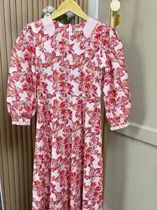 ALTHREE Clothing - BRIELLA Dress Motif Batik Katun Stretch Wanita Casual