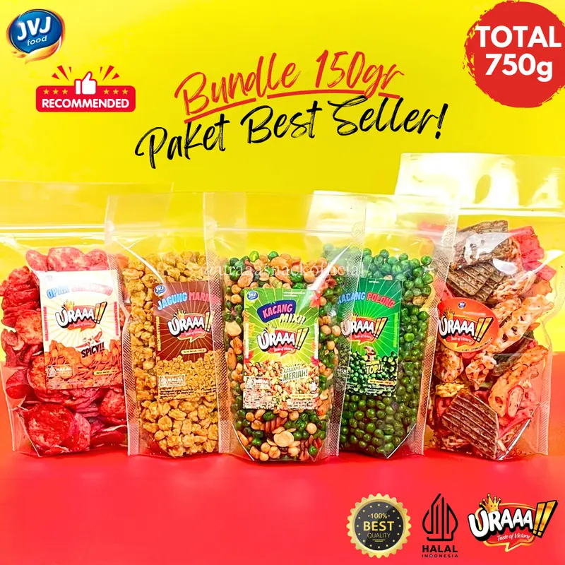 PAKET SERBA KACANG-KACANGAN & JAGUNG OPAK URAAA!! GET 5 PACKAGES 150GR Cemilan Food 0