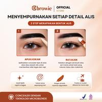 Gambar [PERFECT BROW DUO] browie Henna Alis + Kuas 2in1 + Ring Mixing + All in One Perfecting Concealer Pen + FREE Cermin | Eyebrow Gel Waterproof & Longlasting - Dark Brown  dari browieofficial Kota Cirebon 5 Tokopedia