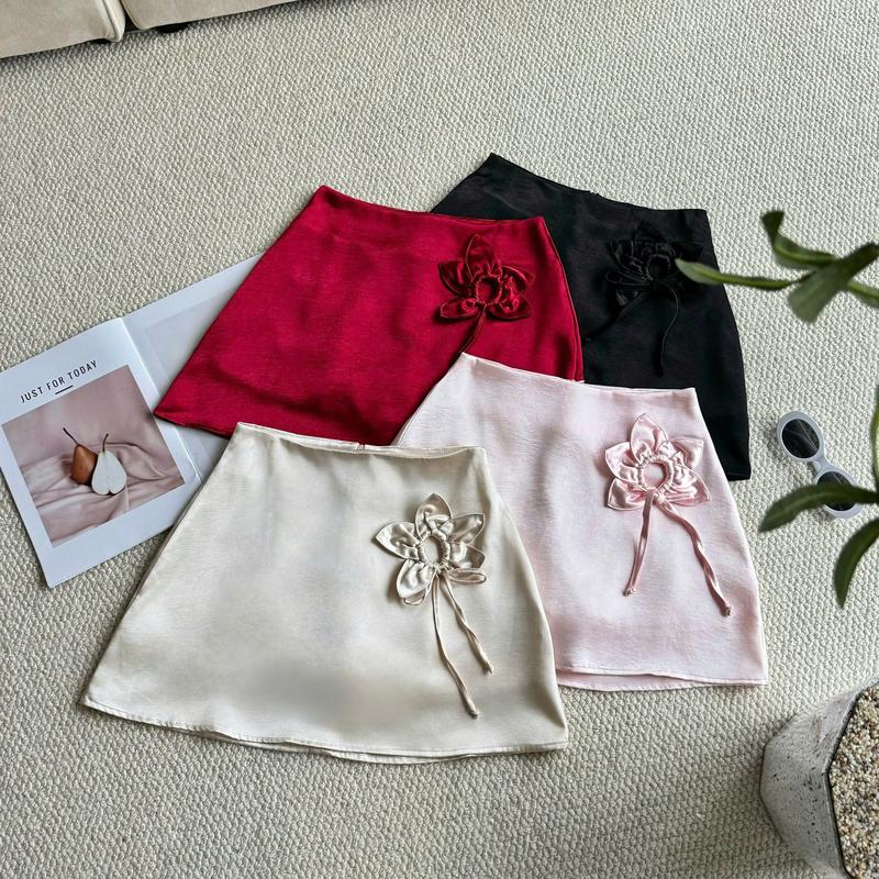   Dài 36  Chân Váy Lụa Queen Nhũ Nhẹ Cao Cấp Có Quần Lót Trong Đính Hoa Xinh Thiết Kế TIMIN WORKSHOP 