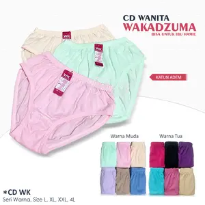 3pc Celana Dalam Wanita Katun CD Wakadzuma Polos Size L XL XXL 4L