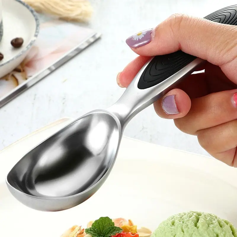 Ice Cream Scoop, Non-slip Handle Ice Cream Ball Making Tool, Durable Spoon for Cookie Dough, Baking Tool for Home and Commercial Use, Kitchen 4