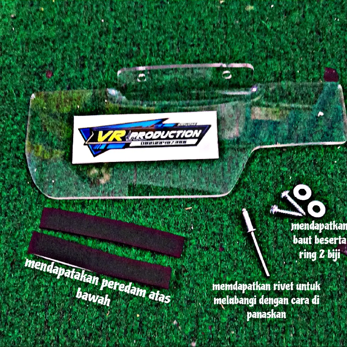 Mudflap akrilik penahan lumpur vario led old dan vario led new gen 1 gen 2 125/150 tebal 3m (khusus hugger airblade)