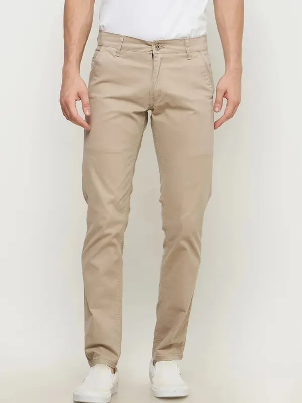 Chino Long Pants Skinny Formal Material Cotton Twill Stretch Khaki 2