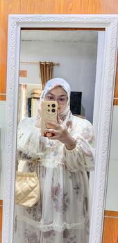 Product Review of Moana Set Hijab Segiempat Gamis Wanita Muslim Mewah Ceruty Babydoll Printing Mix Tille Tutu Cantik from S**i A**i A**n 1
